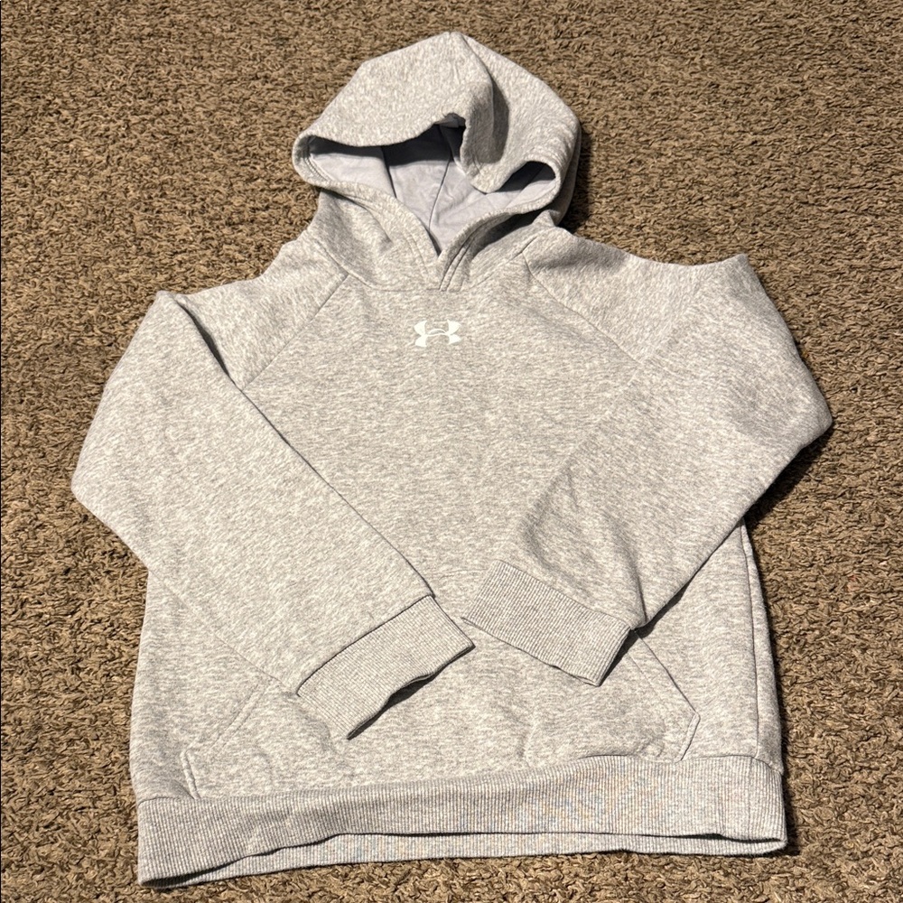 Under Armour Youth Hoodie YS | Gray Pullover Sweatshirt